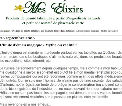 huile d'émeu mythe ou réalité