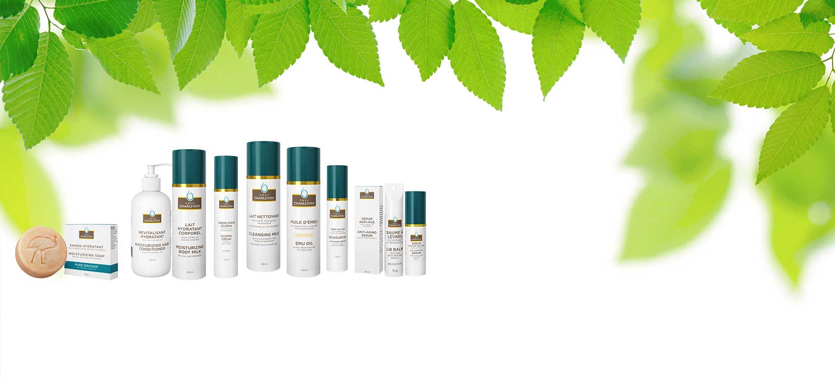 Gamme de produits huile d'émeu